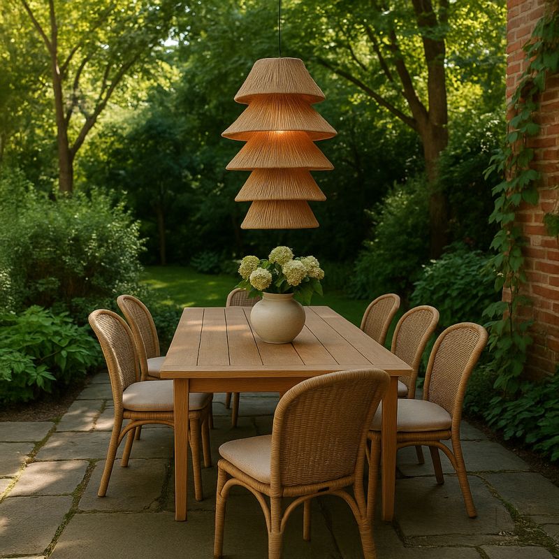 Multi Tier Jute Pendant Lamp Lifestyle