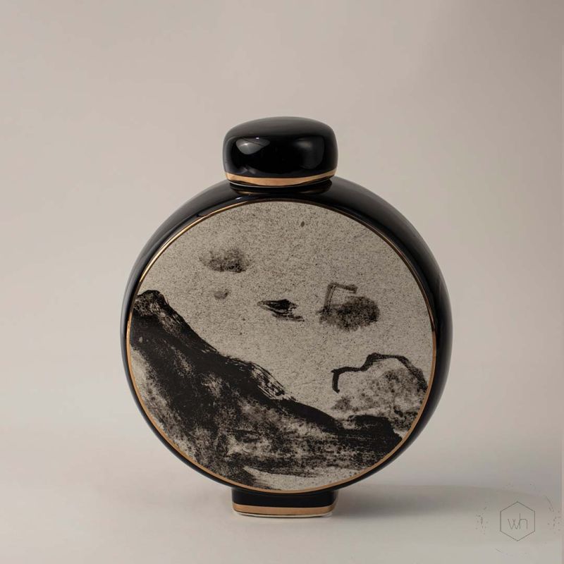 Luna Meraki Ceramic Jar White Background 1