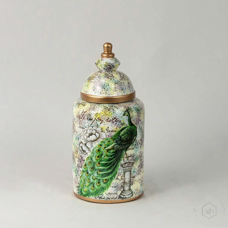 Morni Ceramic Jar - Medium White Background