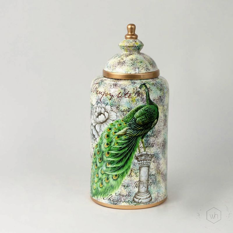 Morni Ceramic Jar - Large White Background