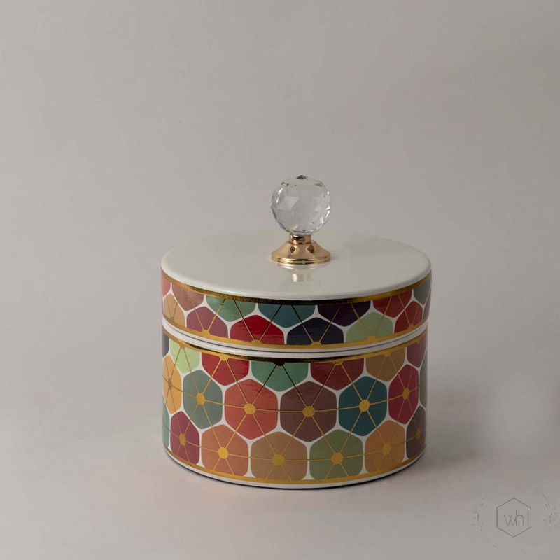 Vintage Crystal Jar Large White Background 1