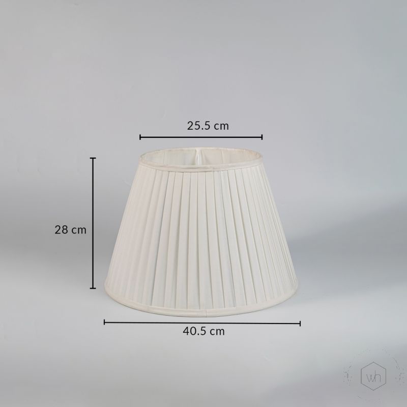 Pleated Empire Softback Lamp shade White Dimensions