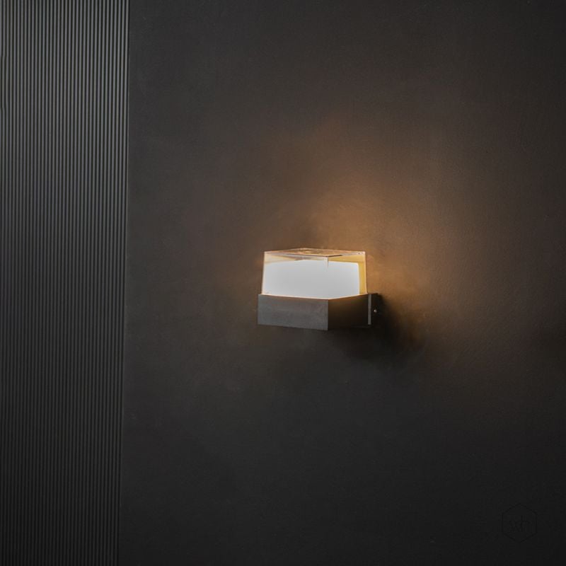 Coastal Outdoor Wall Light - Small Light On Black Background