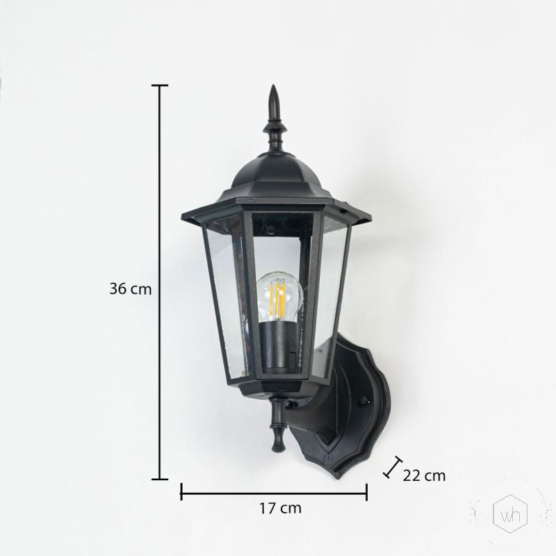retro outdoor wall light small dimensions