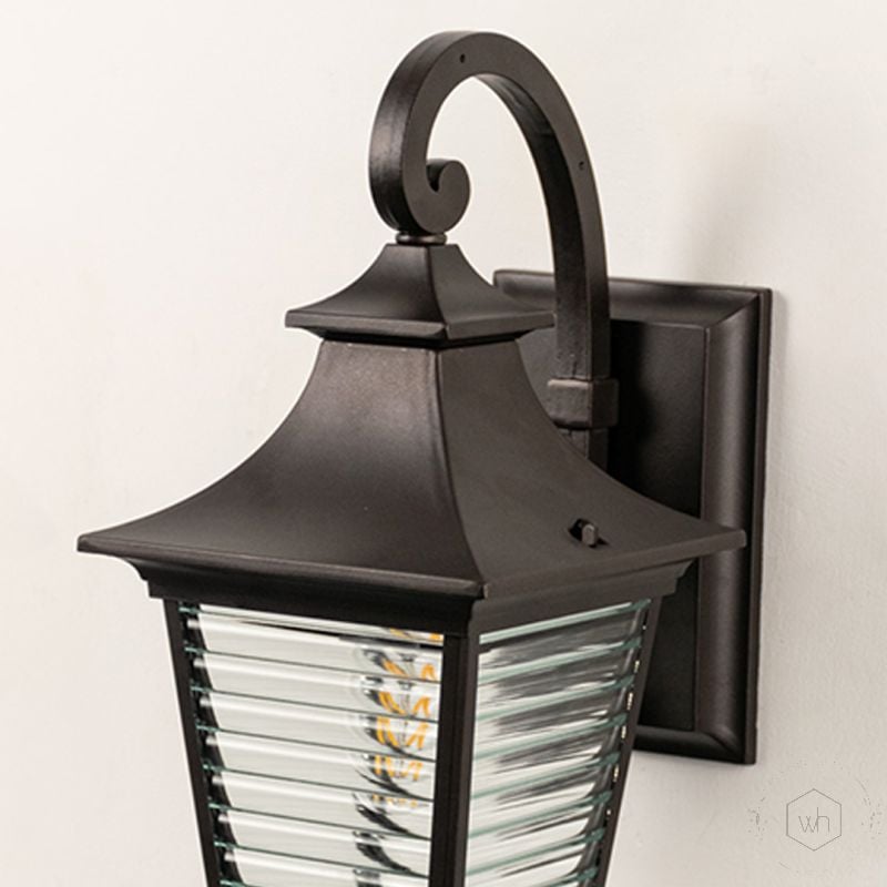 Bungalow Outdoor Wall Light Dark Brown Closeup