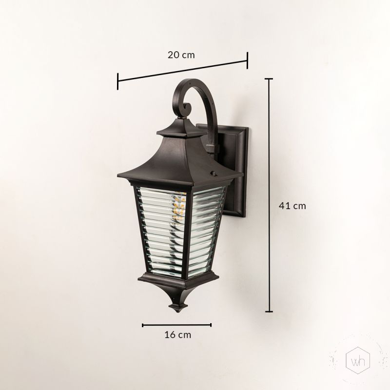 Bungalow Outdoor Wall Light Dark Brown Dimensions