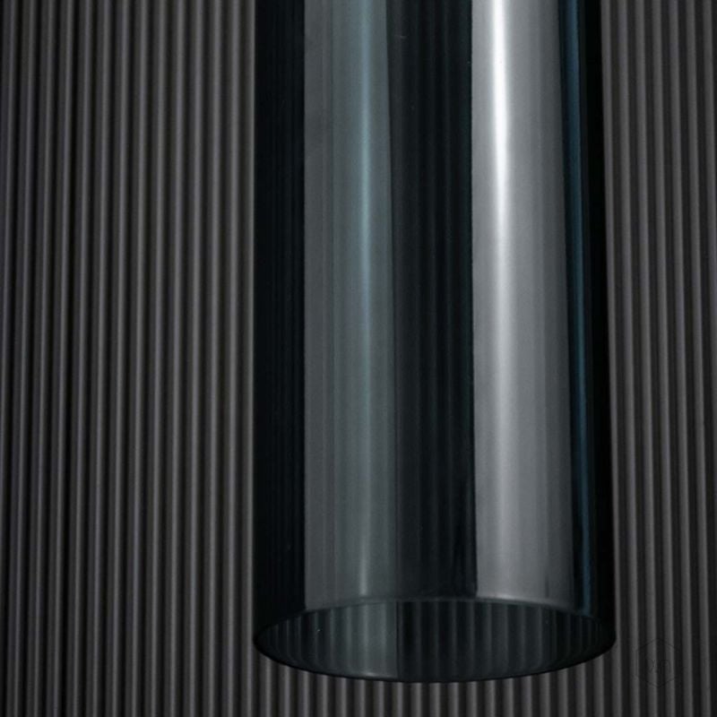 Modern Glass Tube Pendant Light Closeup 1