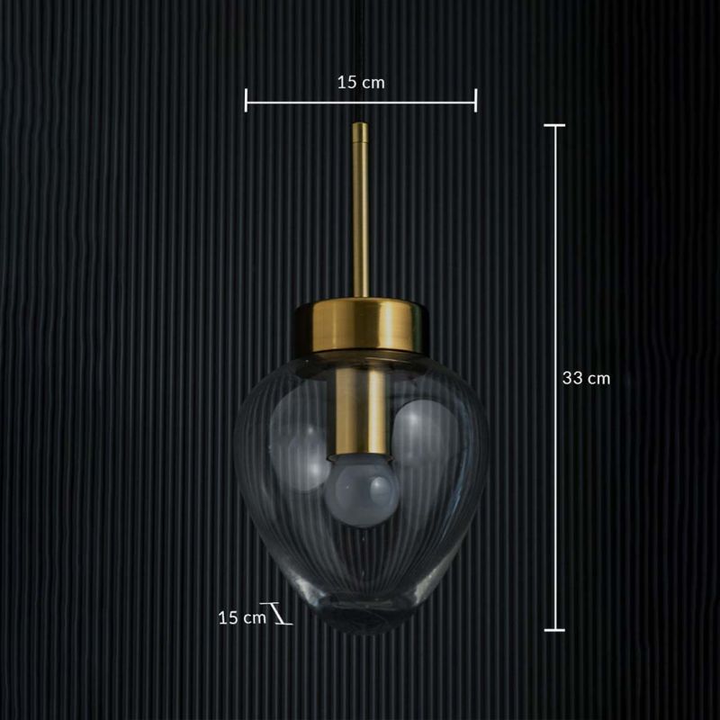 Opulent Shine Glass Hanging Pendant Lamp Dimensions