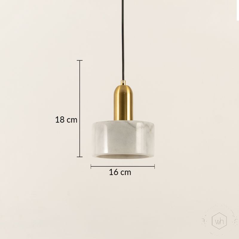Marble Pendant Light White Dimensions