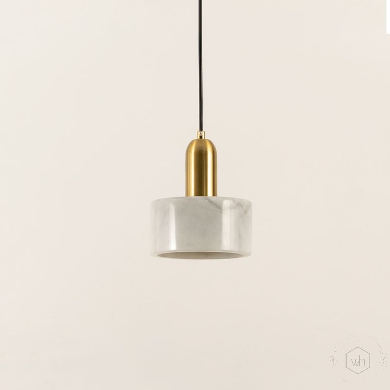 Marble Pendant Light White Light Off White Background