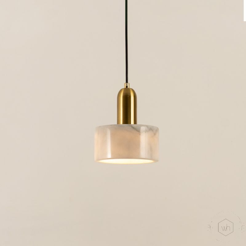 Marble Pendant Light White Light On White Background