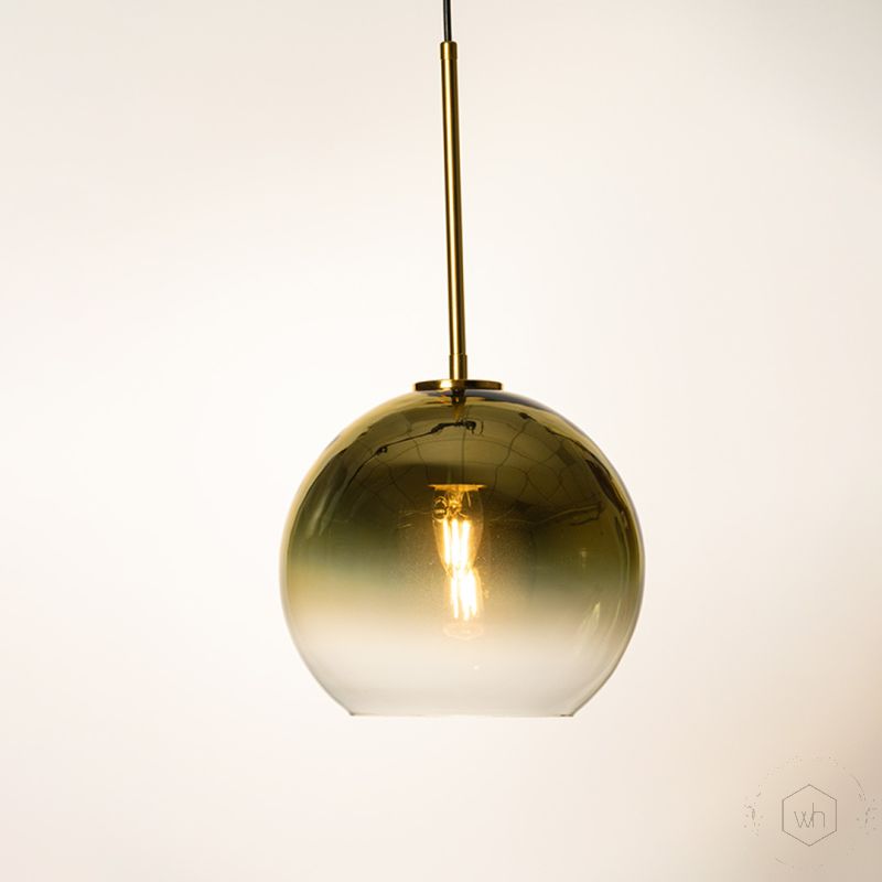 LukLoy Loft Modern Pendant Light Gold Light On White Background