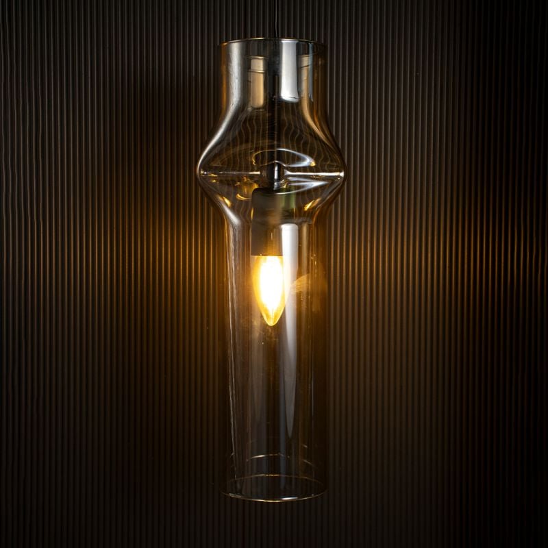 Black 4 Way Ceiling Pendant Light Light On Black Background