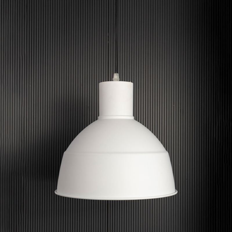 Gloria White Pendant light Light Off Black Background