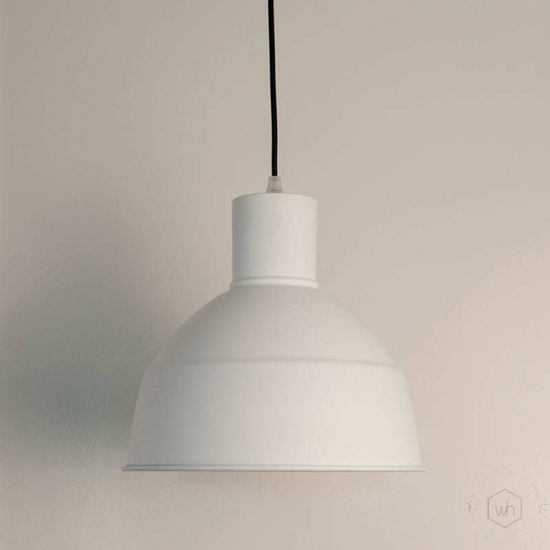 Gloria White Pendant light Light Off White Background