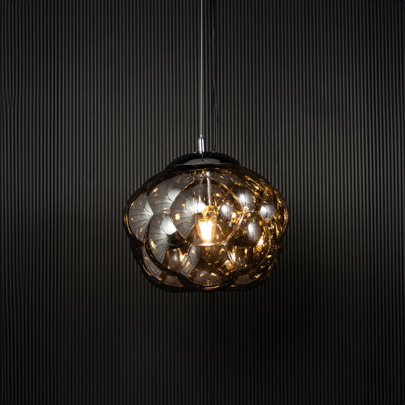 Curve Pendant Lamp Black Light On Black Background