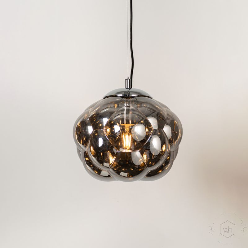 Curve Pendant Lamp Black Light On White Background