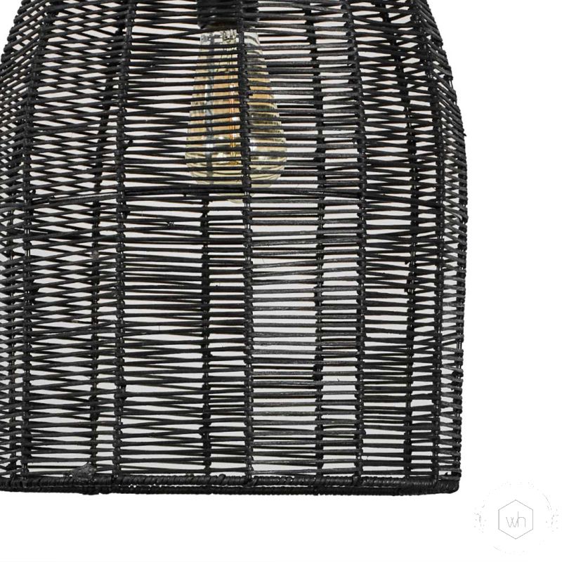 Sawan Bamboo Pendant Light Black Closeup