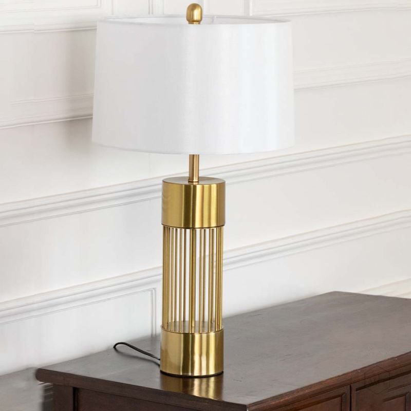 Nettle Decorative Table Lamp for Bedroom Light Off White Background