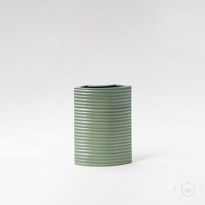 Juna Vase Olive White Background
