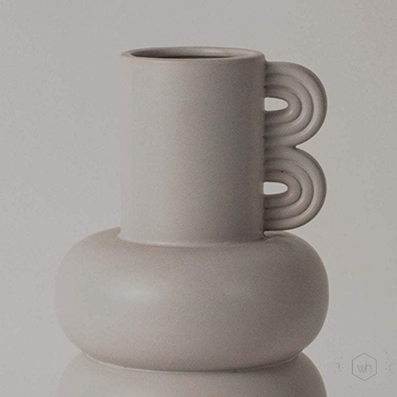 Deniz Deco Vase Grey Closeup