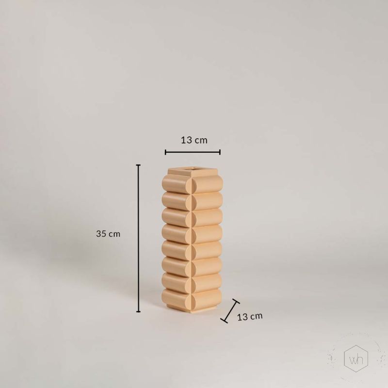 Johnson Flower Vase Peach Dimensions