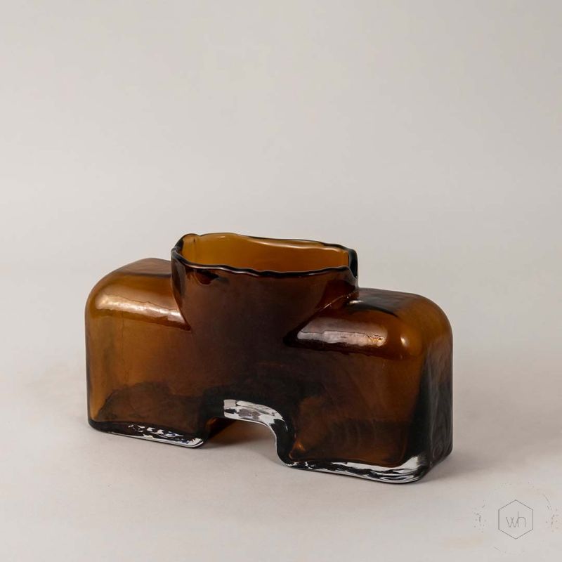 Beg Style Glass Vase Side Angle
