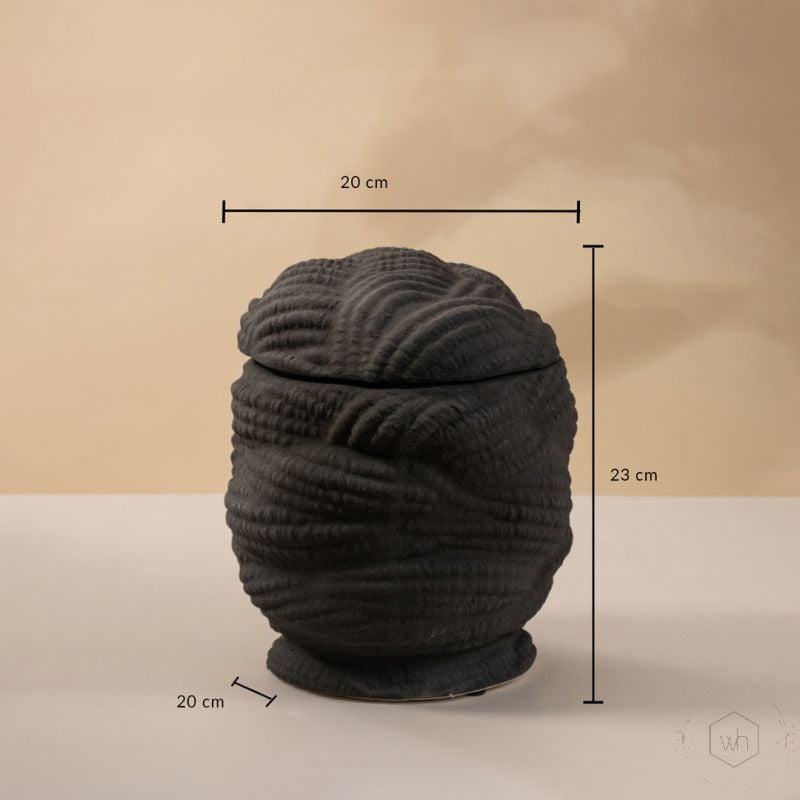 Incomum Black Ceramic Decorative Item Dimensions