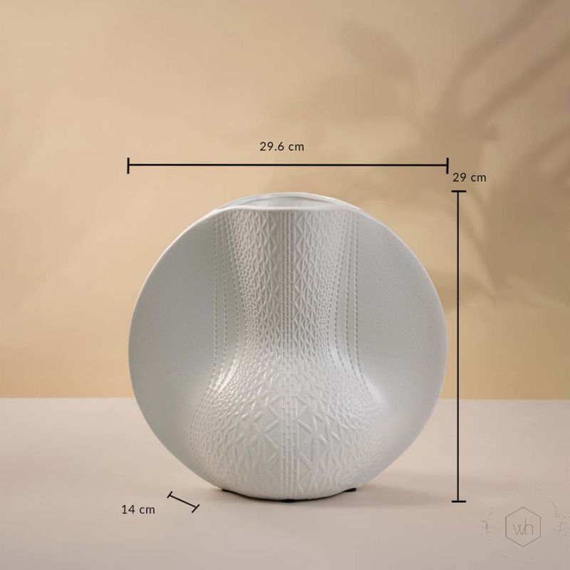 Nefer White Ceramic Vase Dimensions
