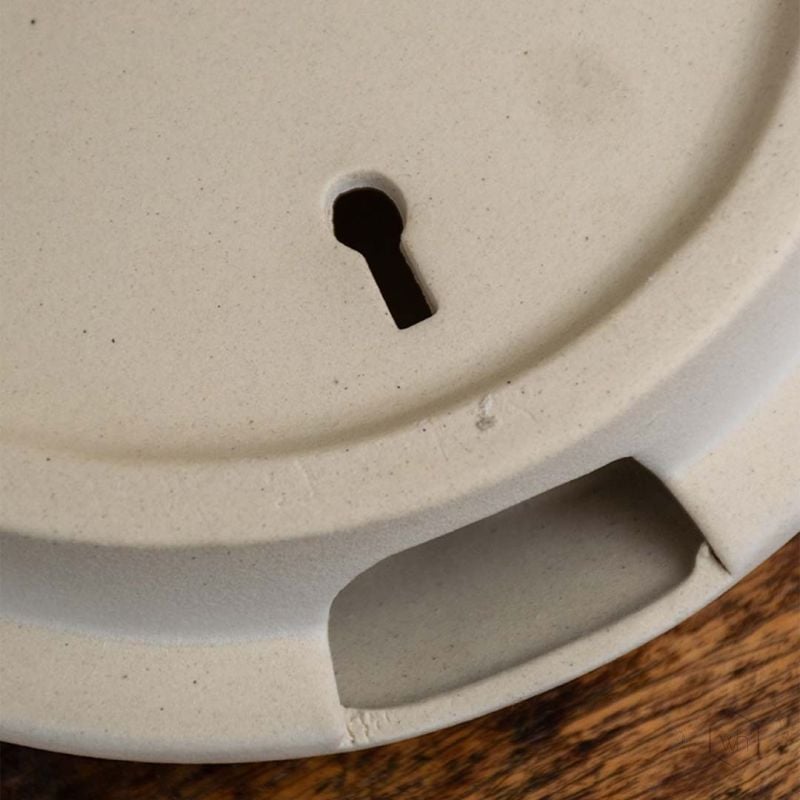 White Minimalist Face Figurine Ceramic Wall Vase Small Closeup 1