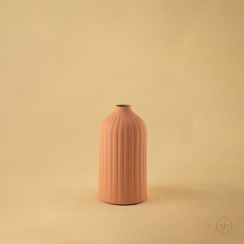 Ewer Vase - Peach White Background