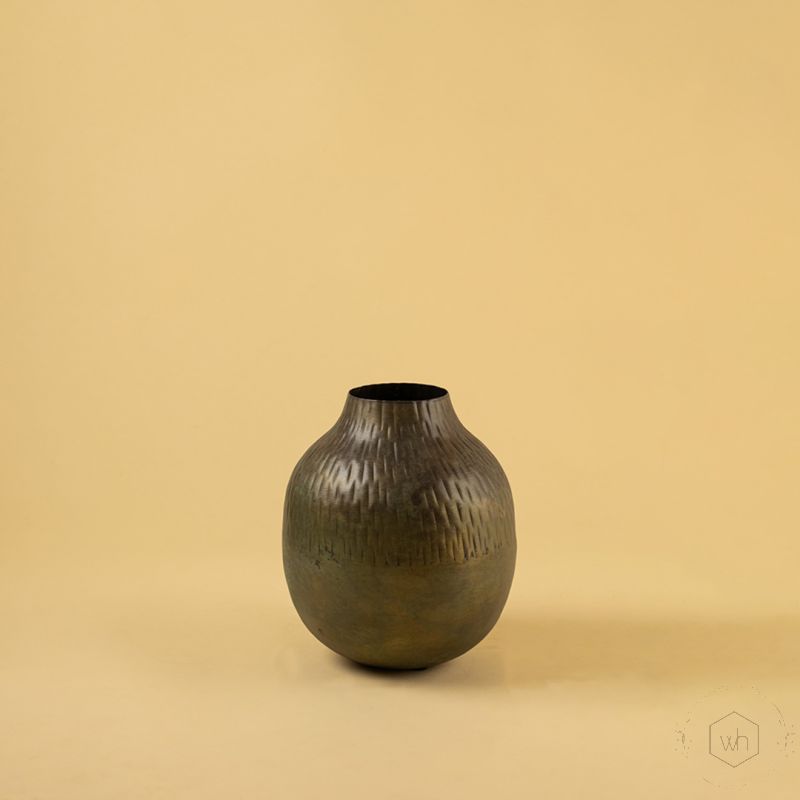Sindhu Vase - Green Large White Background