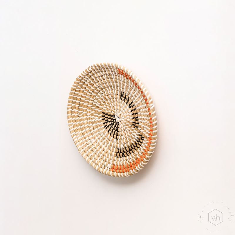 Renzo Handwoven Sabai Grass Wall Hanging Basket Small Back Side