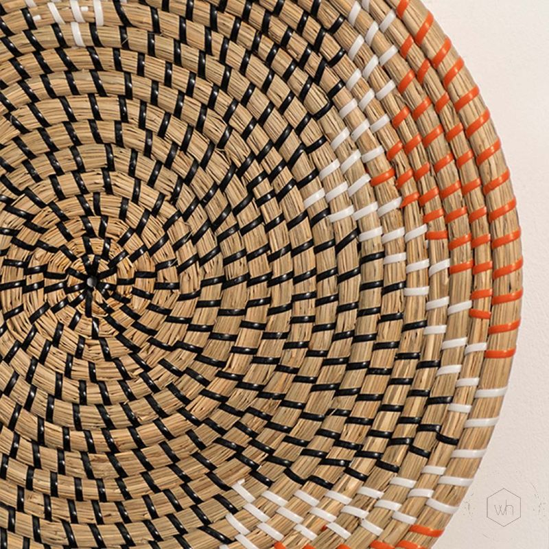 Stary Fish Multicolor Handwoven Wall Basket Closeup