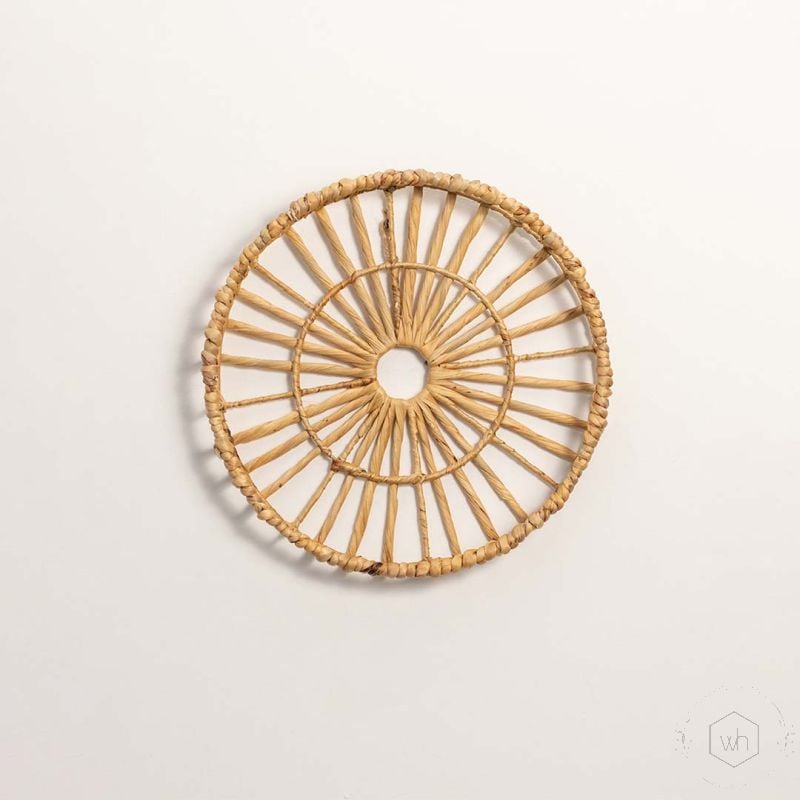Chakra Handwoven Wall Basket White Background