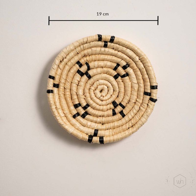 Shallow Handwoven Wall Basket Decor Dimensions