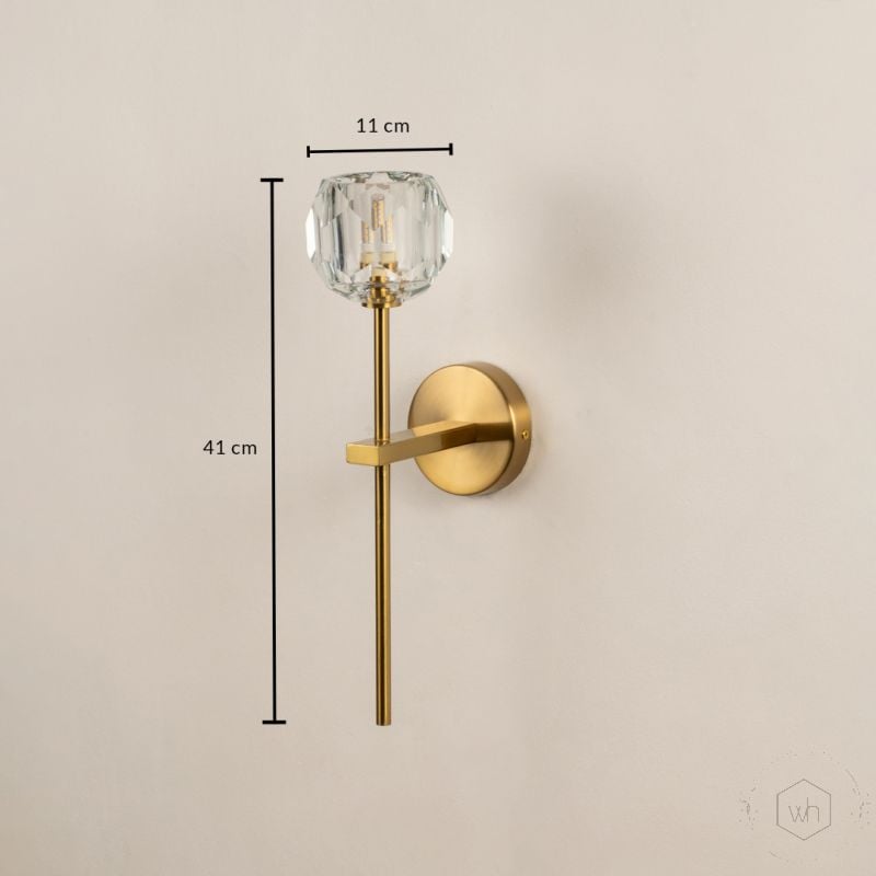 Nordic Post Modern Gold Glass Metal Wall Lamp Light Dimensions