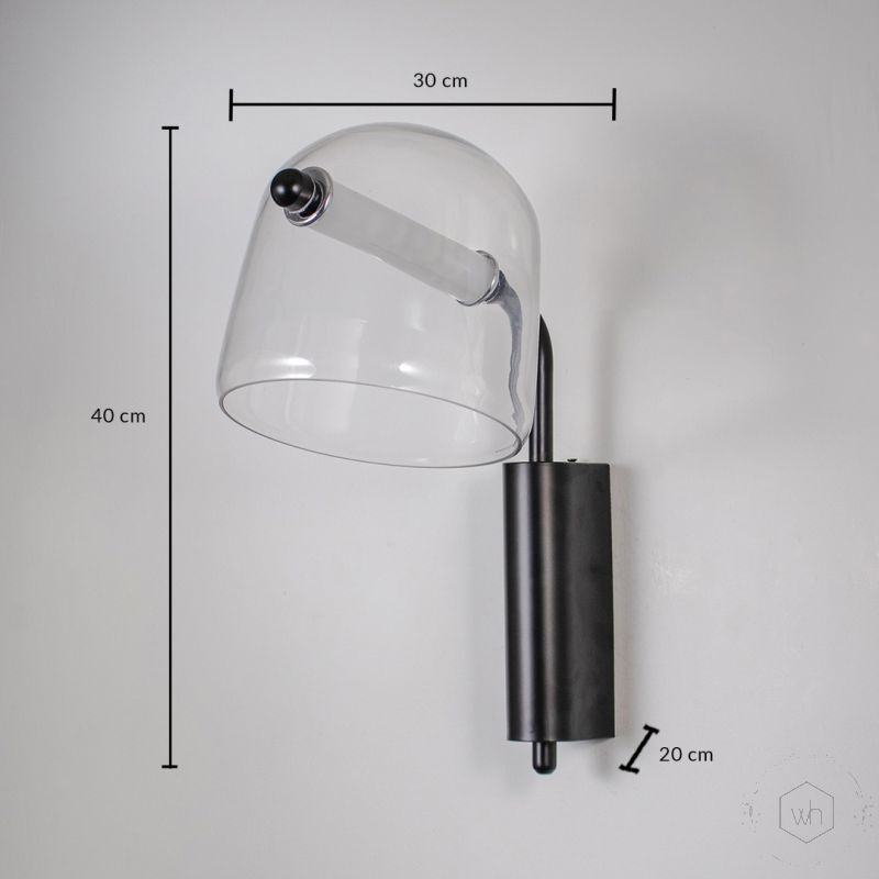 Mona Wall Light Clear Dimensions