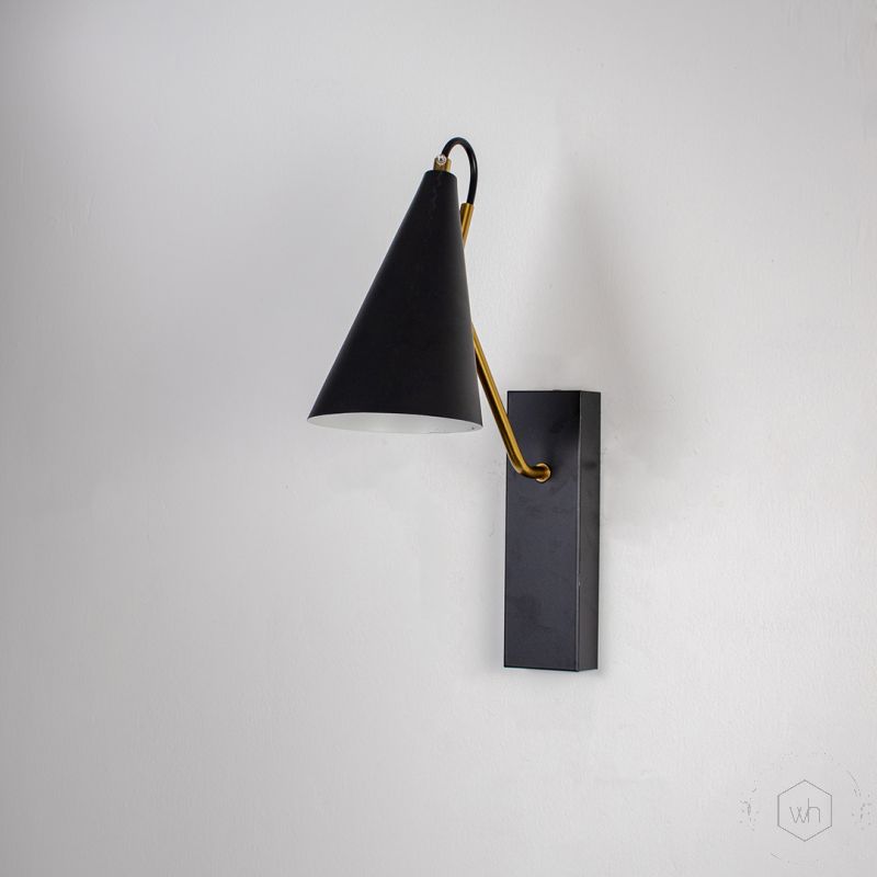 Kalika Modern Wall Sconce Black Light Off White Background