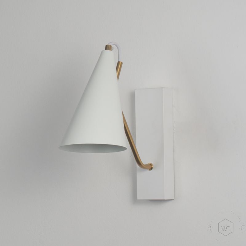Kalika Modern Wall Sconce White Light Off White Background