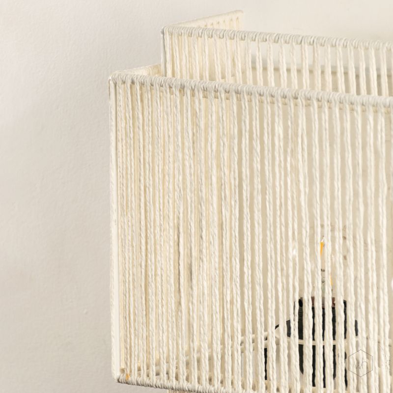 Ren Woven Wall Light White Closeup