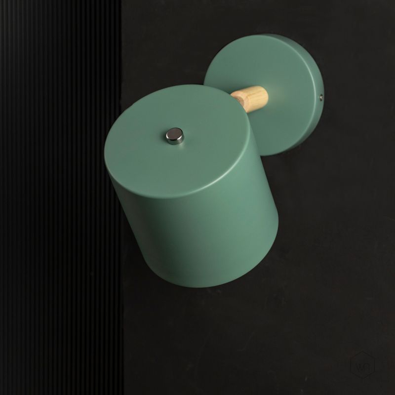 Adjustable Decorative Wall Light - Green Light Off Black Background