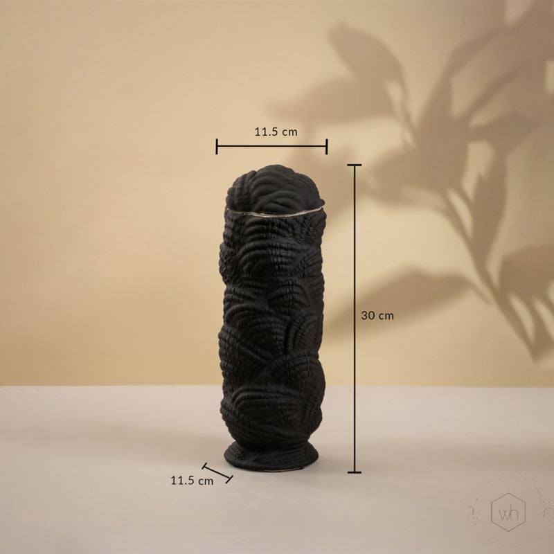 Neob Black Ceramic Decorative Item Dimensions