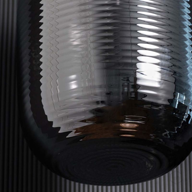 American Style Water Ripple Glass Hanging Light Closeup-1