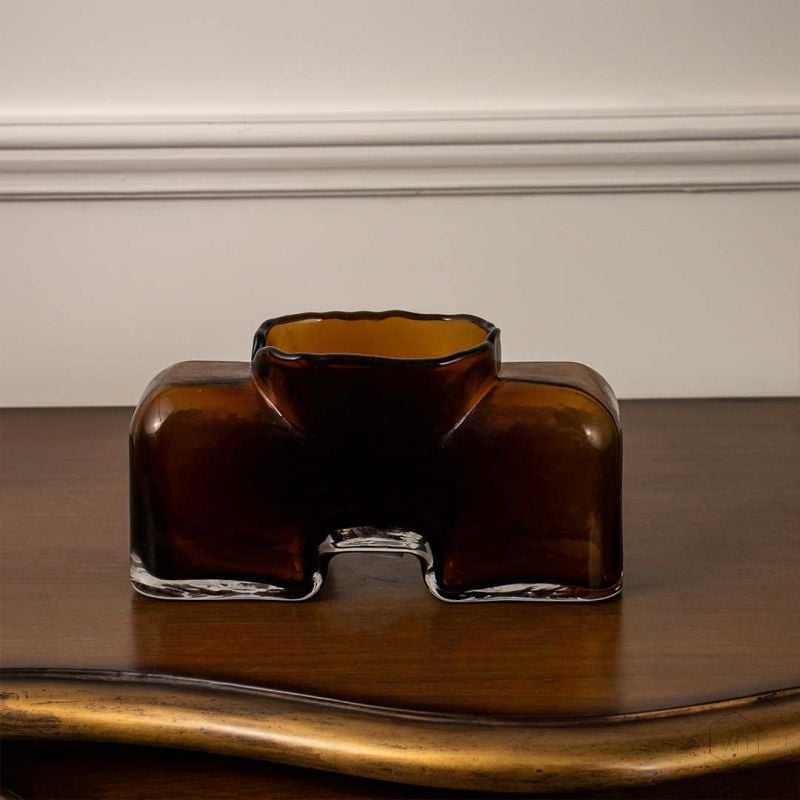 Beg Style Glass Vase White Background-1