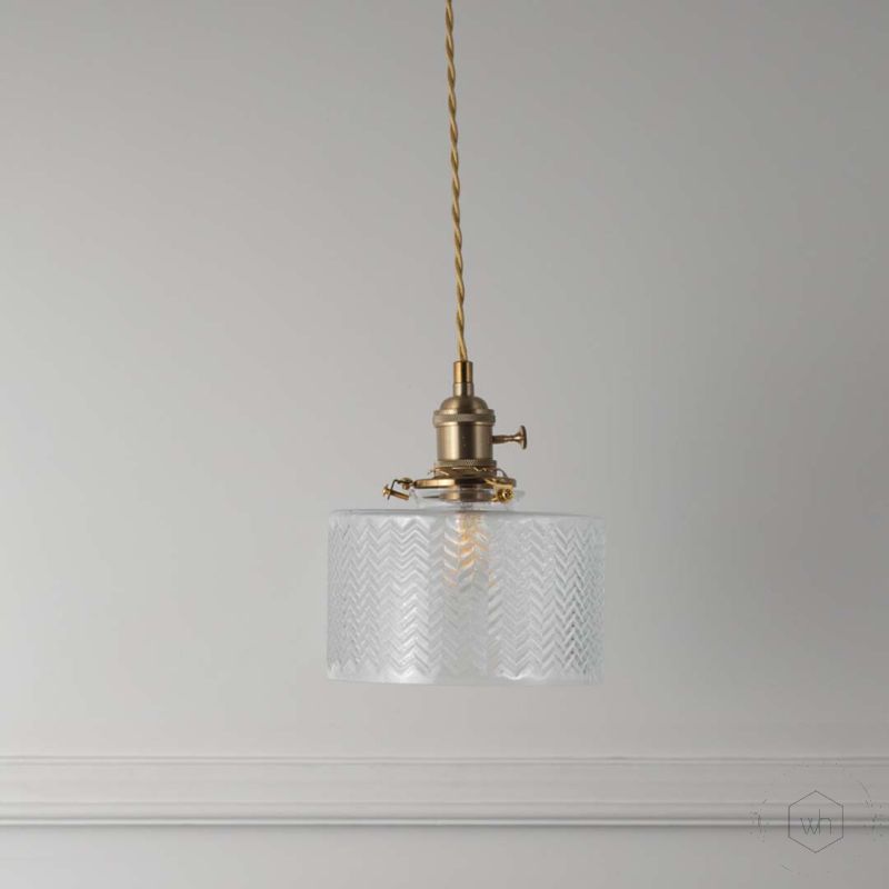 Carnalion Glass Hanging Light Light Off White Background