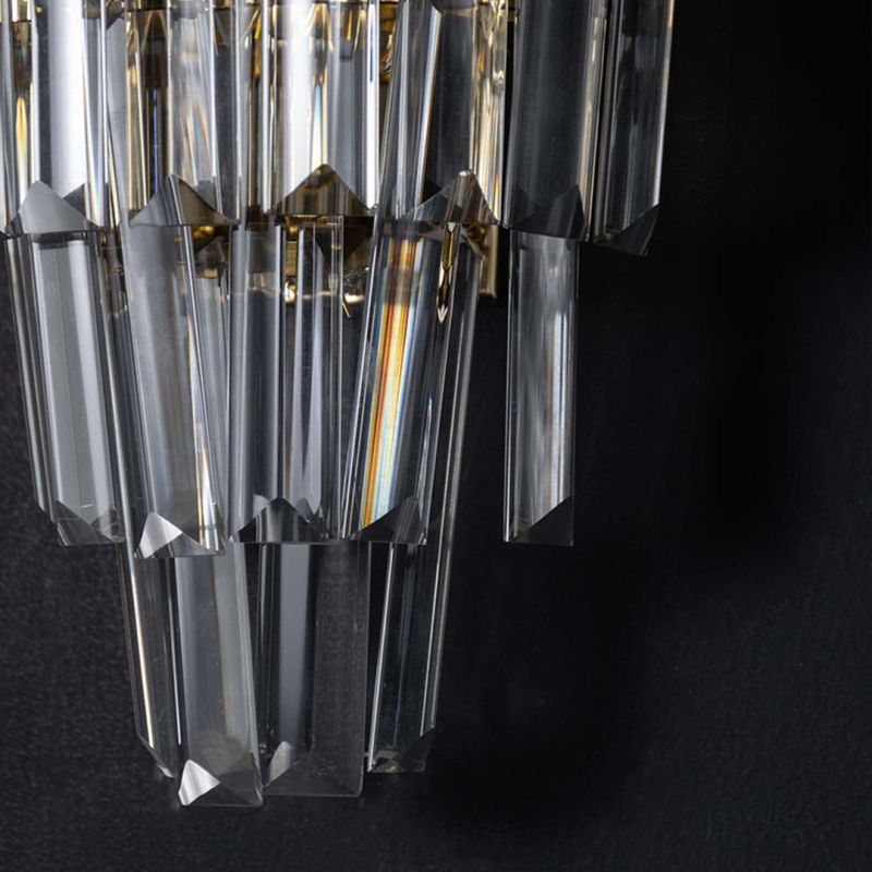 Cascade Gold Crystal Glass Wall LightCloseup 1