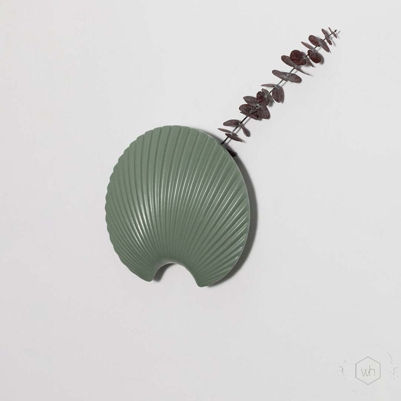 Cebu Hanging Wall Vase - Light Green White Background-1
