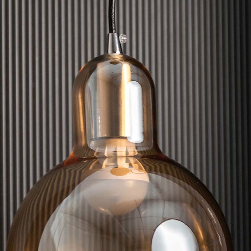 Contemporary Creative Single Head Glass Pendant Lamp Closeup