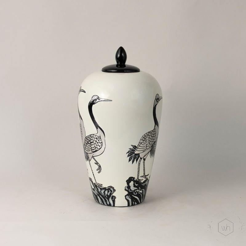 Duck White & Black Jar - Small Side Angle